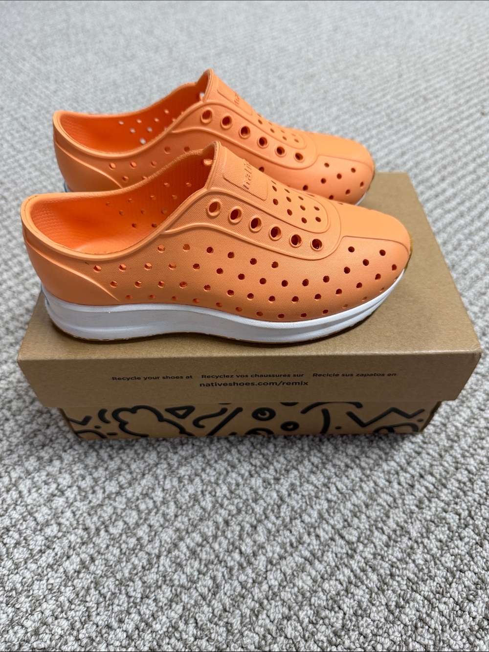 Native Robbie Sugarlite Shoes Papaya Orange Size C11